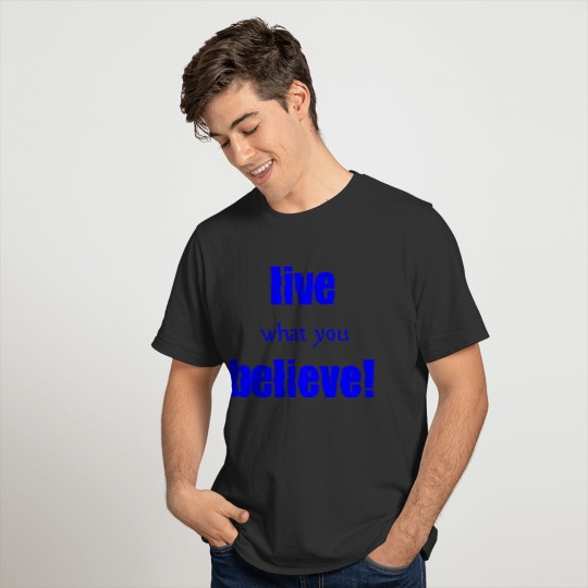 live impact blue T-shirt