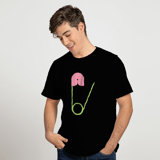 Safety pin open T Shirts