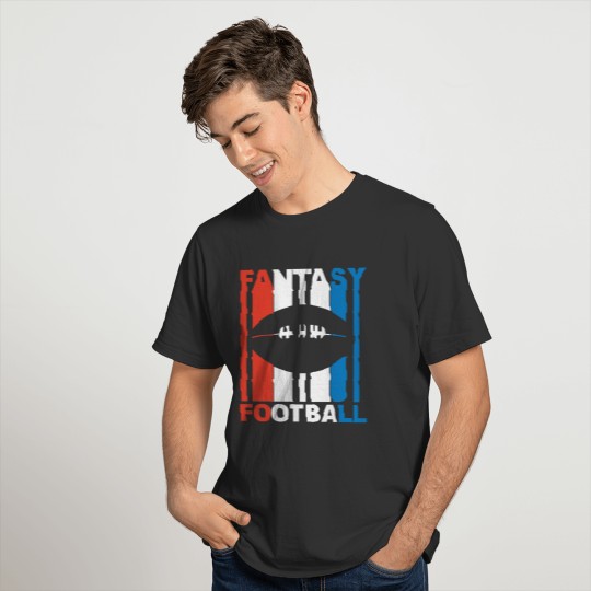 Red White And Blue Fantasy Football T-shirt