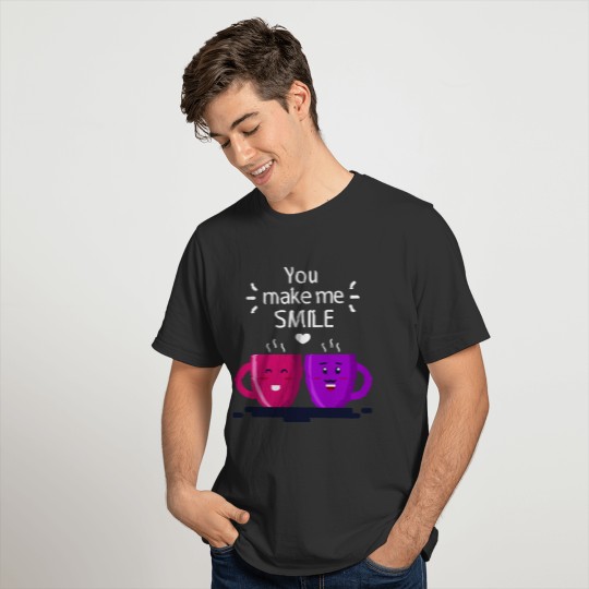 Women V-neck with Coffee T Shirts