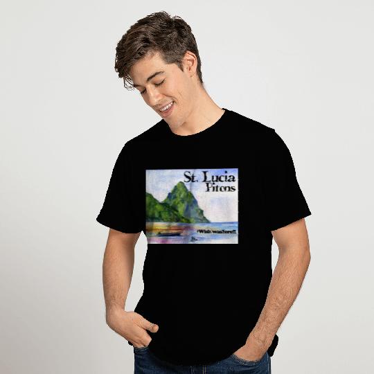 St Lucia Pitons T Shirts