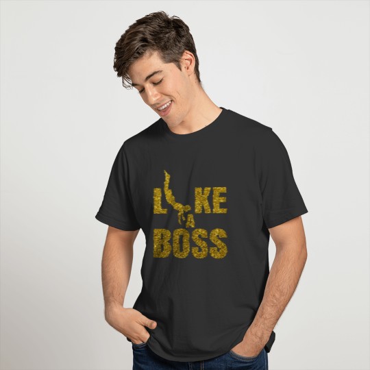 Diver Gold Glitter Quote - Like A Boss Design T Shirts