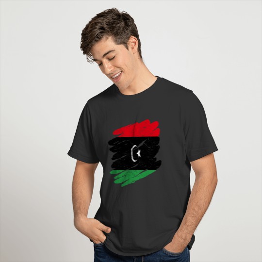 Pinsel Land Heimat Libyen T-shirt