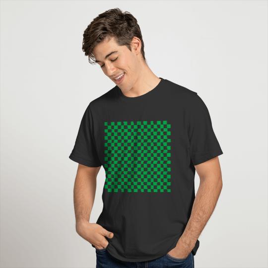 Green Checkerboard T Shirts