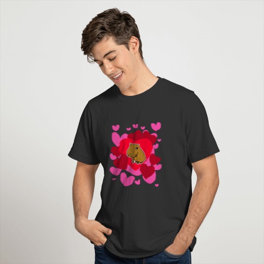 Capybara Love T-Shirt - Cute Valentines Romantic T-shirt