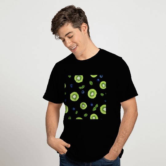 Blueberry and Kiwi Fruit T Shirts