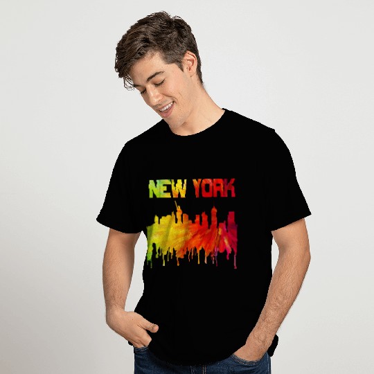 New York Abstract Design T Shirts