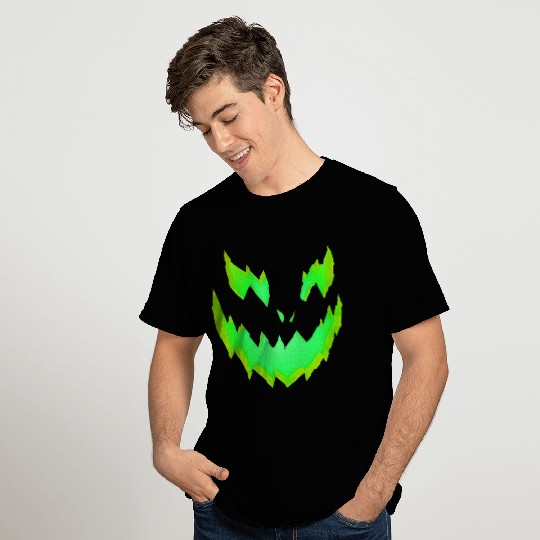 Scary Evil Pumpkin Face Halloween Jack-O-Lantern T Shirts
