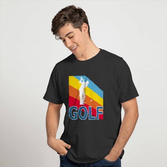 Retro Vintage Style Golf Player Sports Game T Shirts