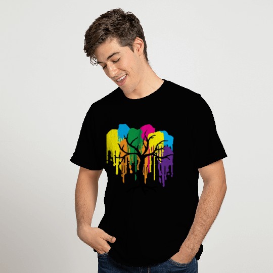 Rainbow tree T Shirts