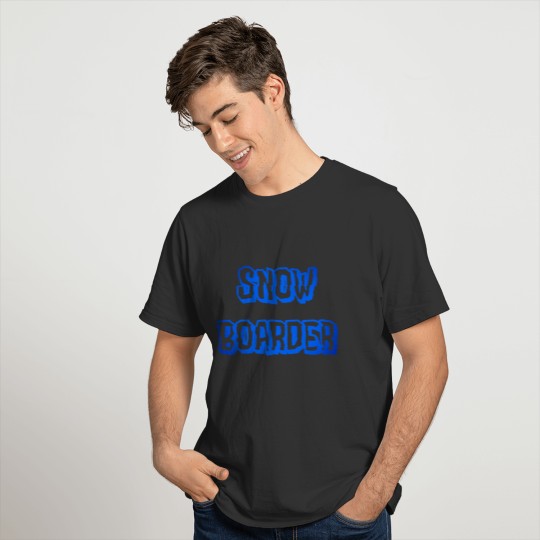 Nice Snowboarder text blue T-shirt