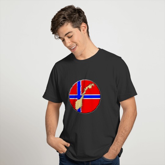 Norway Flag Map T-shirt