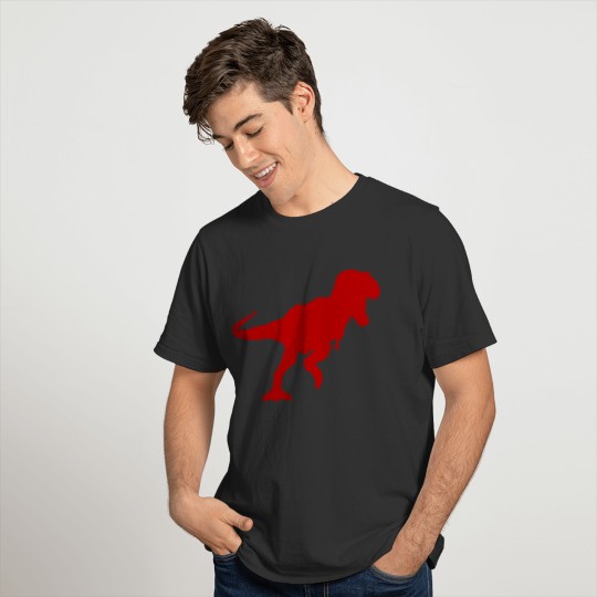Tyrannosaurus rex; red T Shirts