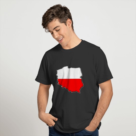 Poland Flag Map T-shirt