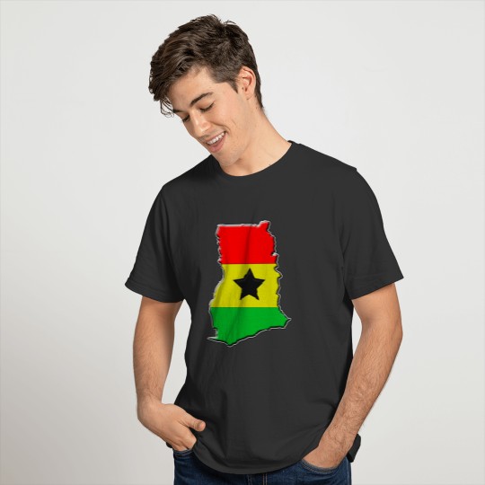 Ghana Flag Map T-shirt