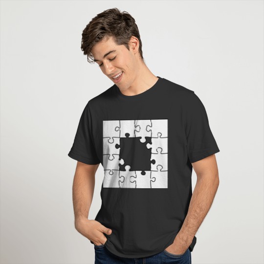 kontur puzzle viereck 4 ecken ecke eckteil rand te T-shirt