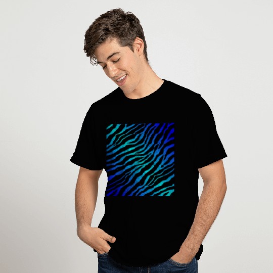 Ripped SpaceTime Stripes - Blue/Cyan T Shirts