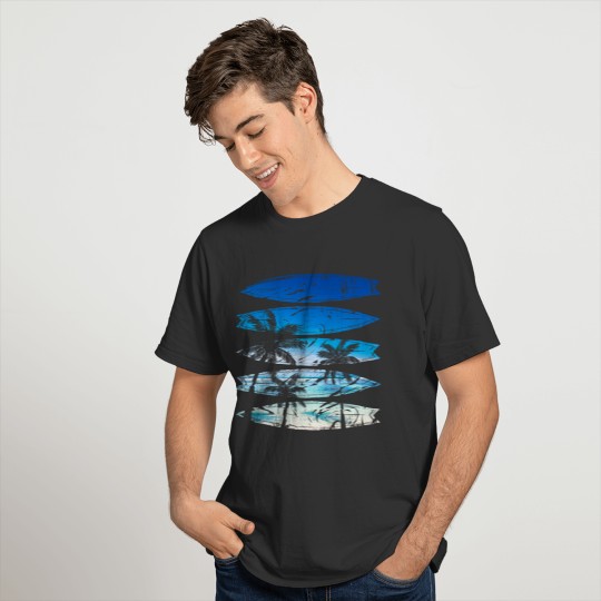 Cool Summer Surfing Palms T Shirts