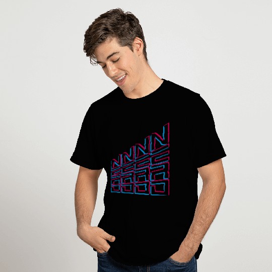 cool nerd 3d text pattern logo geek sly freak smar T Shirts