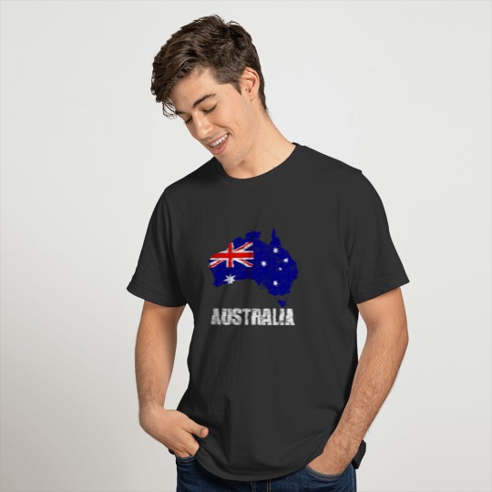 Australia Australian Map Flag T-shirt