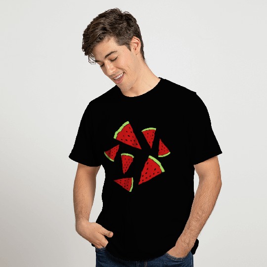 pattern fruit watermelon piece melon delicious FF Band T Shirts