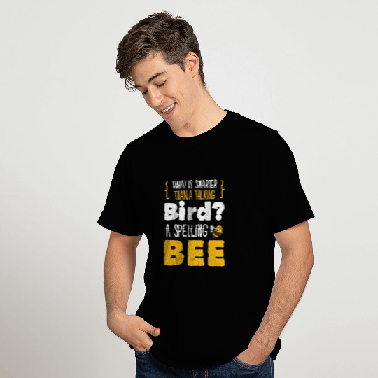 A Spelling Bee Print Funny Saying Talking Bird T Shirts