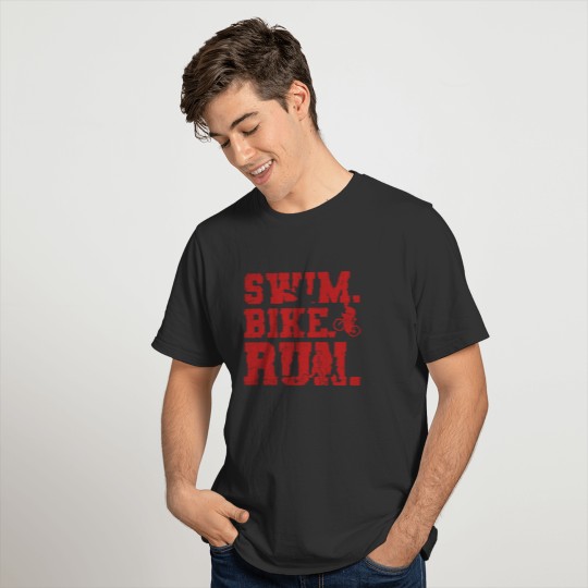 Triathlon Swim Bike Run T Shirts