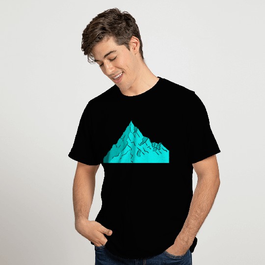 Blue mountain peak. Iceberg. Glacier. T Shirts