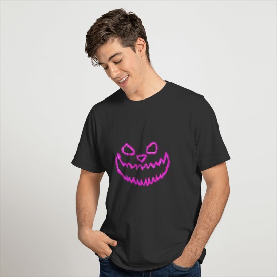 Halloween Face 3 - Pink T-shirt
