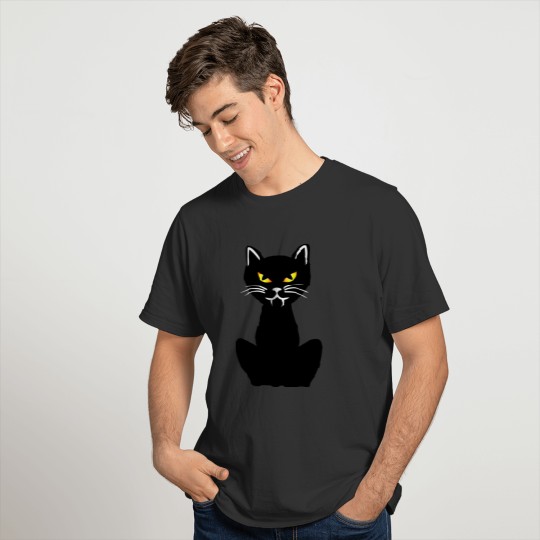 Evil vampire cat, halloween T-shirt