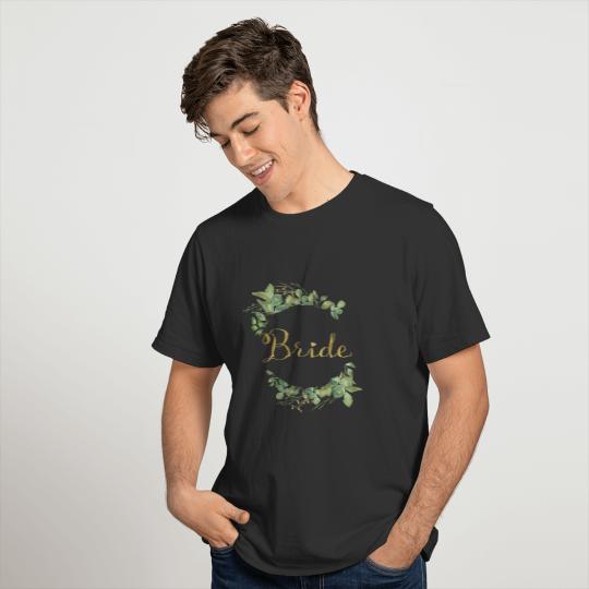 Bride- leafy wreath circle T-shirt