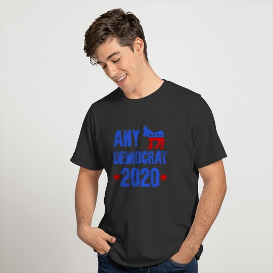 Any Democrat 2020 Funny Donkey Election Vote Blue T Shirts
