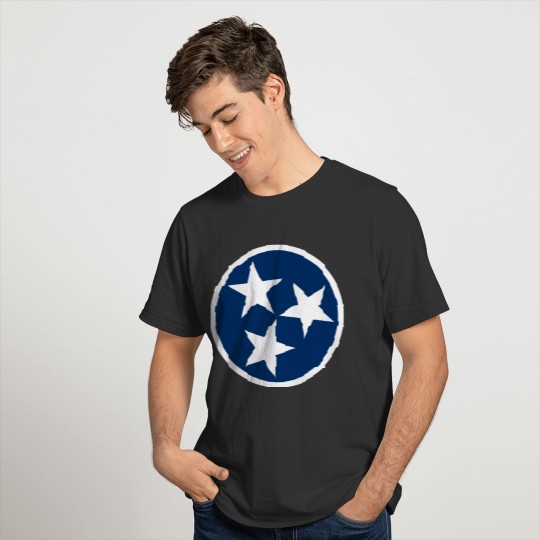 Tennessee State Flag Blue White Stars T Shirts