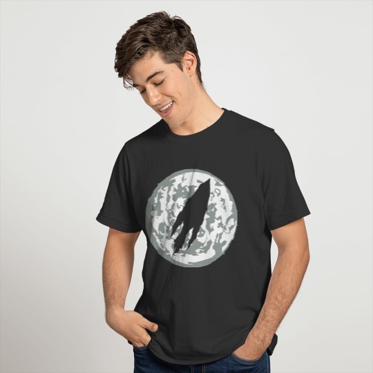 Moon and rocket T-shirt