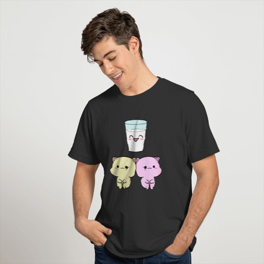 Waiting for milk. Hungry thirsty cute baby kittens T Shirts