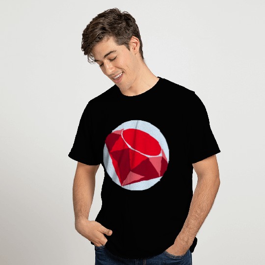 Elegant Ruby Geometric Pattern T Shirts