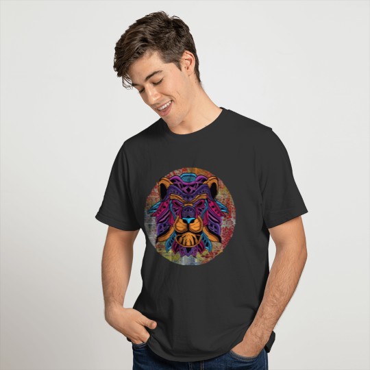 Good abstract Lion art T Shirts