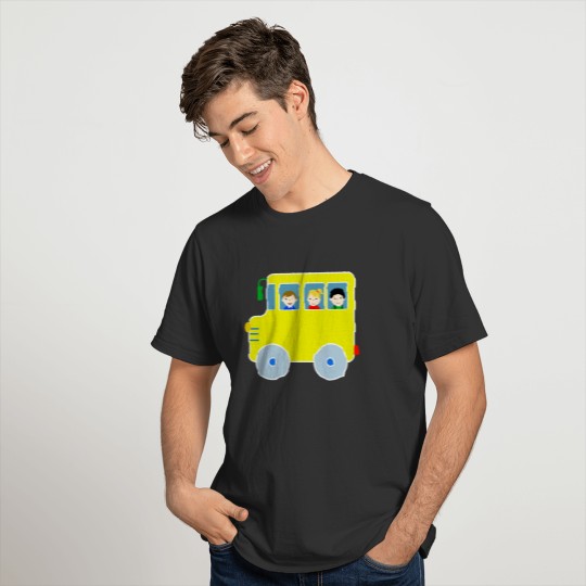 Schoolbus Pupils School Bus Toddler Boys T Shirts