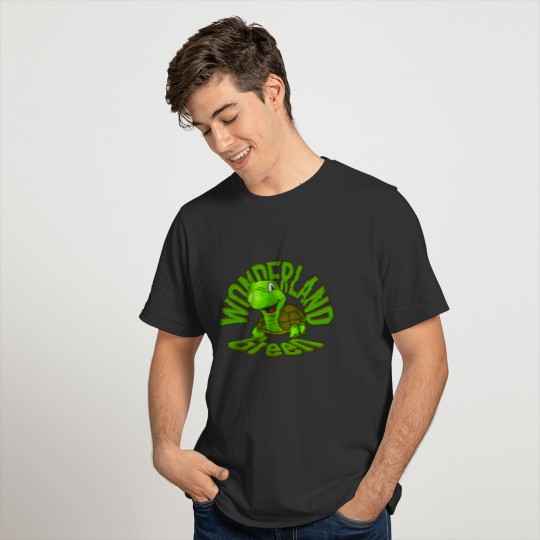 Green Wonderland Turtle T Shirts