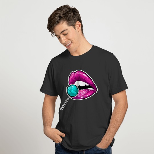 SEXY LOLLIPOP LIPS EYE CATCHER T-shirt