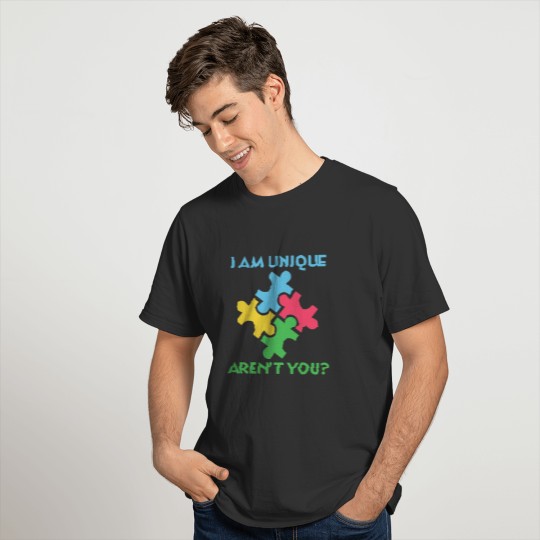 Autism I am Unique Aren't you? Unique Embrace Diff T-shirt