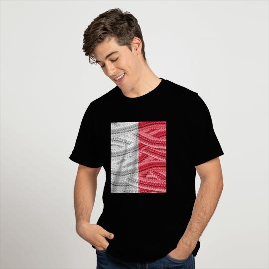 Red and white snake skin art T Shirts