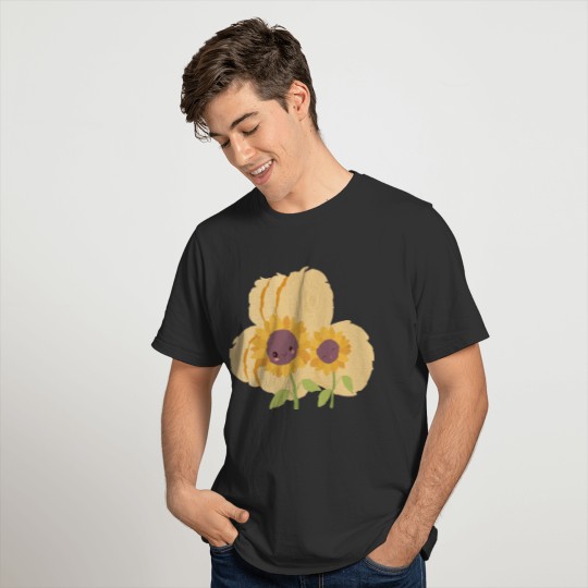Hay bale and sunflowers T-shirt