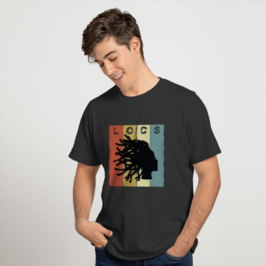 Locs Silhouette Vintage Retro T-shirt
