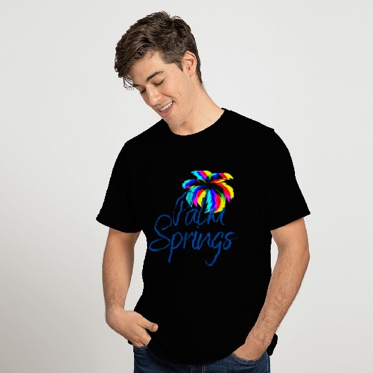 Palm Springs Neon Tree (Blue) T Shirts