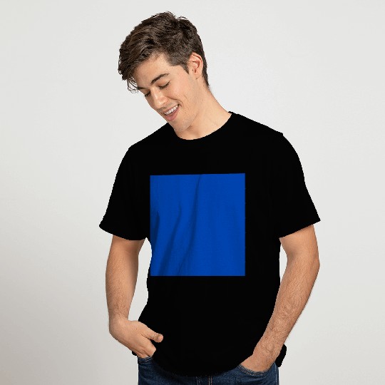 Absolute Zero Blue Plain Solid Color Design T Shirts