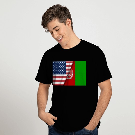 USA Flag Afghanistan Afghani Flag Immigrant T Shirts