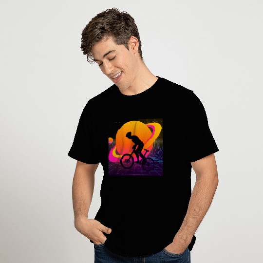 Mountain Biking Retrowave Synthwave Gift T Shirts