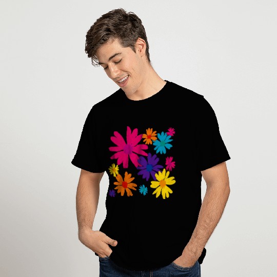 A floral bed of daisy flowers. T Shirts