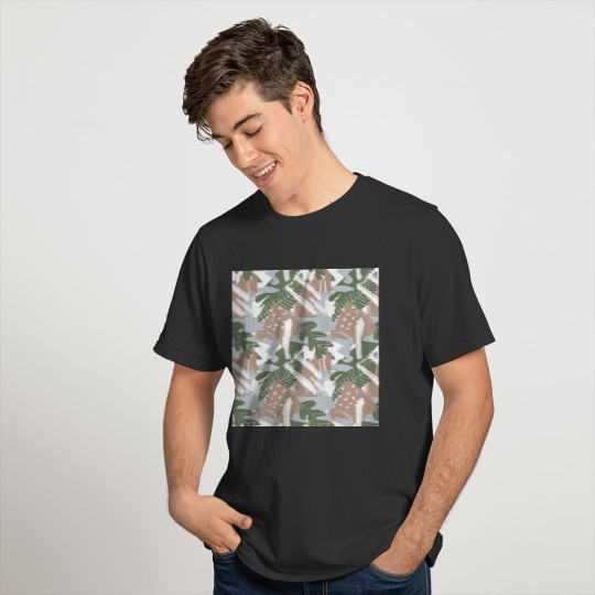 Abstract Foliage Pattern T-shirt